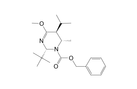(2R,4S,5S)-2-tert-butyl-5-isopropyl-6-methoxy-4-methyl-4,5-dihydro-2H-pyrimidine-3-carboxylic acid benzyl ester