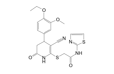 2-[[5-cyano-4-(4-ethoxy-3-methoxy-phenyl)-2-keto-3,4-dihydro-1H-pyridin-6-yl]thio]-N-thiazol-2-yl-acetamide