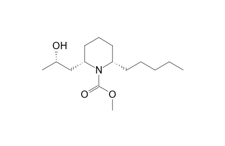 (+-)-cis-N-Methoxycarbonyl-N-[1-(2-hydroxypropyl)]-6-pentylpiperidine