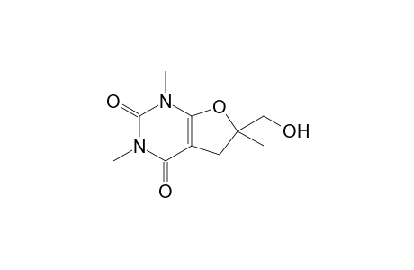 1,3,6-trimethyl-6-methylol-5H-furo[2,3-d]pyrimidine-2,4-quinone