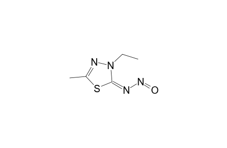 (NE)-N-(3-ethyl-5-methyl-1,3,4-thiadiazol-2-ylidene)nitrous amide
