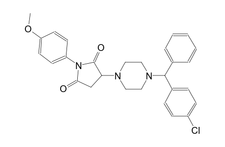 3-{4-[(4-chlorophenyl)(phenyl)methyl]-1-piperazinyl}-1-(4-methoxyphenyl)-2,5-pyrrolidinedione