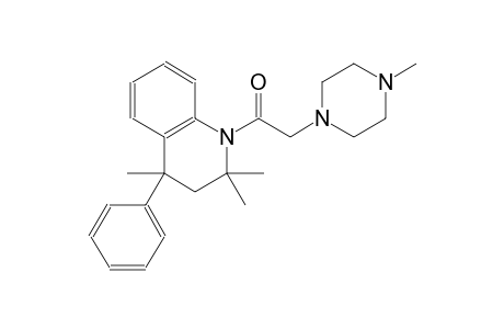 quinoline, 1,2,3,4-tetrahydro-2,2,4-trimethyl-1-[(4-methyl-1-piperazinyl)acetyl]-4-phenyl-