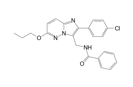 3-Benzamidomethyl-2-(4-chlorophenyl)-6-propoxyimidazo[1,2-b]pyridazine