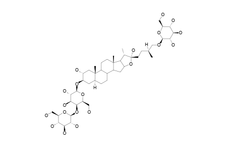 TERRESTROSIN-F;26-O-BETA-D-GLUCOPYRANOSYL-(25R)-5-ALPHA-FUROSTANE-2-ALPHA,3-BETA,22-ALPHA,26-TETROL-3-O-BETA-D-GLUCOPYRANOSYL-(1->4)-BETA-D-GALACTO