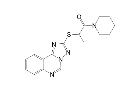 2-([1,2,4]triazolo[1,5-c]quinazolin-2-ylthio)-1-(piperidin-1-yl)propan-1-one