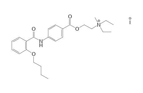 diethyl(2-hydroxyethyl)methylammonium iodide, p-(o-butoxybenzamido)benzoate