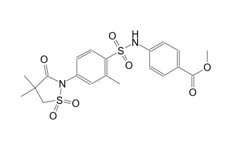 benzoic acid, 4-[[[4-(4,4-dimethyl-1,1-dioxido-3-oxo-2-isothiazolidinyl)-2-methylphenyl]sulfonyl]amino]-, methyl ester
