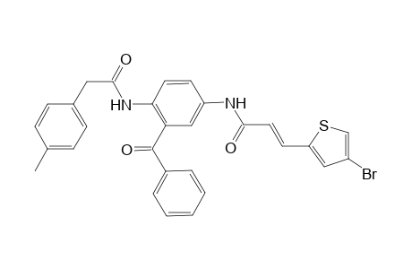 N-[3-Benzoyl-4-(4-tolylacetylamino)phenyl]-3-(4-bromo-2-thienyl)acrylic acid amide