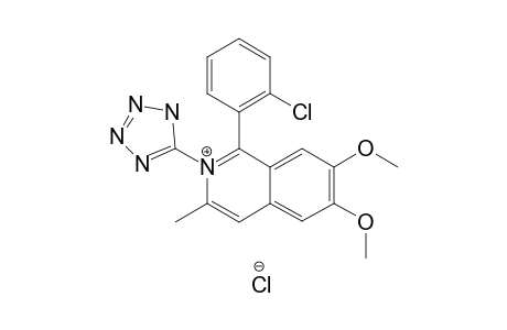 1-(2-CHLOROPHENYL)-6,7-DIMETHOXY-3-METHYLISOQUINOLINIUM-N-(TETRAZOLE-5-IDE)