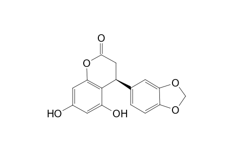 (4S)-4-(1,3-Benzodioxol-5-yl)-5,7-dihydroxy-chroman-2-one