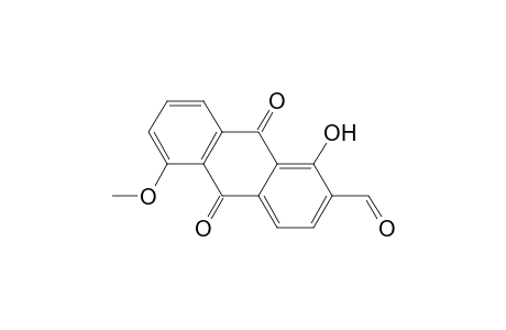 2-Anthracenecarboxaldehyde, 9,10-dihydro-1-hydroxy-5-methoxy-9,10-dioxo-