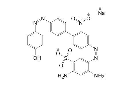 Benzenesulfonic acid, 2,4-diamino-5-[[4'-[(-hydroxyphenyl)azo]-3-nitro-4-biphenyl]azo]-, monosodium salt
