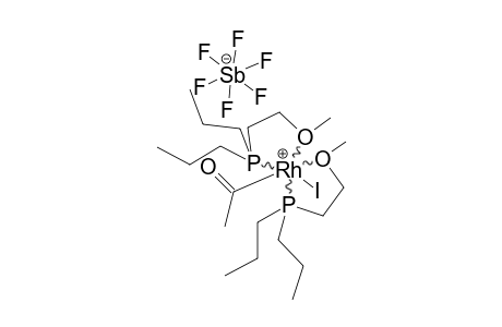A-ACETYL-B-IODO-FC,ED-BIS-[(2-METHOXYETHYL)-DIPROPYLPHOSPHANE-O,P]-RHODIUM-(3)-HEXAFLUOROANTIMONATE