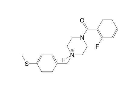 1-(2-fluorobenzoyl)-4-[4-(methylsulfanyl)benzyl]piperazin-4-ium