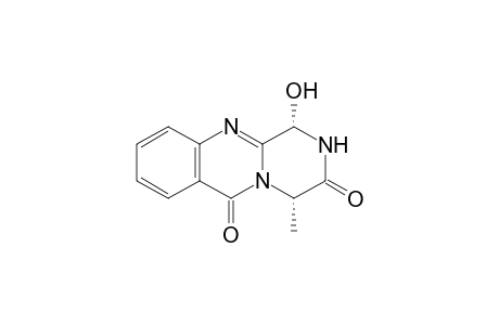 (1S,4S)-1-Hydroxy-4-methyl-2,4-dihydro-1H-pyrazino[2,1-b]quinazoline-3,6-dione
