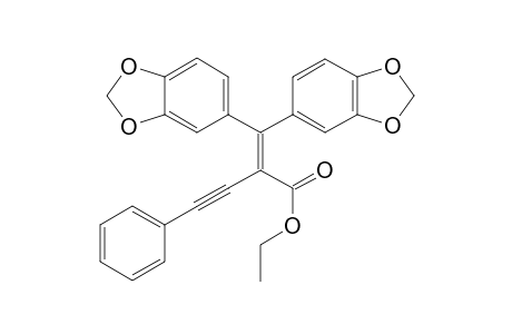 Ethyl 2-(di[benzo[d][1,3]dioxol-5-yl]methylene)-4-phenylbut-3-ynoate