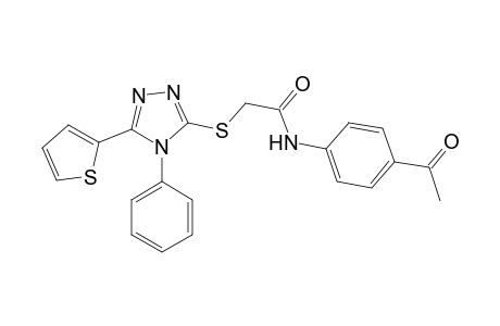 N-(4-acetylphenyl)-2-[(4-phenyl-5-thiophen-2-yl-1,2,4-triazol-3-yl)sulfanyl]acetamide