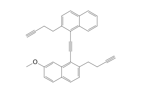 1-[2-(But-3-ynyl)-1-naphthyl]-2-[2-(but-3-ynyl)-7-methoxy-1-naphthyl]ethyne