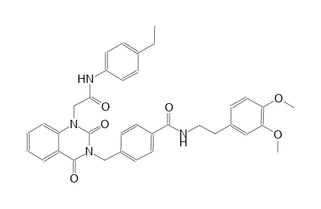 N-[2-(3,4-dimethoxyphenyl)ethyl]-4-[(1-[2-(4-ethylanilino)-2-oxoethyl]-2,4-dioxo-1,4-dihydro-3(2H)-quinazolinyl)methyl]benzamide