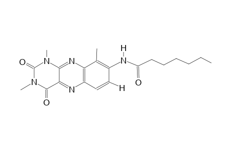 N-(1,3,9-trimethyl-2,4-dioxo-1,2,3,4-tetrahydrobenzo[g]pteridin-8-yl)heptanamide