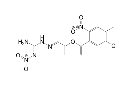 2-[(E)-[5-(5-chloranyl-4-methyl-2-nitro-phenyl)furan-2-yl]methylideneamino]-1-nitro-guanidine