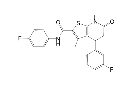 thieno[2,3-b]pyridine-2-carboxamide, 4-(3-fluorophenyl)-N-(4-fluorophenyl)-4,5,6,7-tetrahydro-3-methyl-6-oxo-