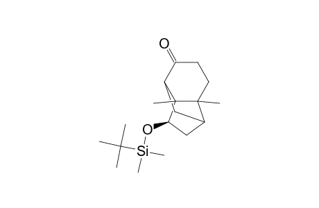 (-)-(7R)-5,6-Dimethyl-7-[[(1,1-dimethylethyl)dimethylsilyl]oxy]tricyclo[4.4.0.0(5,9)]decan-2-one