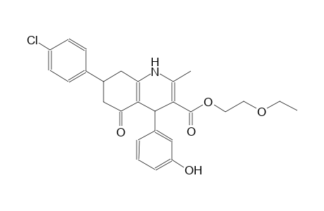 3-quinolinecarboxylic acid, 7-(4-chlorophenyl)-1,4,5,6,7,8-hexahydro-4-(3-hydroxyphenyl)-2-methyl-5-oxo-, 2-ethoxyethyl ester
