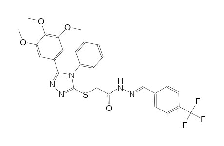 2-{[4-phenyl-5-(3,4,5-trimethoxyphenyl)-4H-1,2,4-triazol-3-yl]sulfanyl}-N'-{(E)-[4-(trifluoromethyl)phenyl]methylidene}acetohydrazide