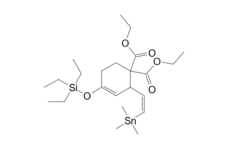 4-triethylsilyloxy-2-[(Z)-2-trimethylstannylethenyl]cyclohex-3-ene-1,1-dicarboxylic acid diethyl ester