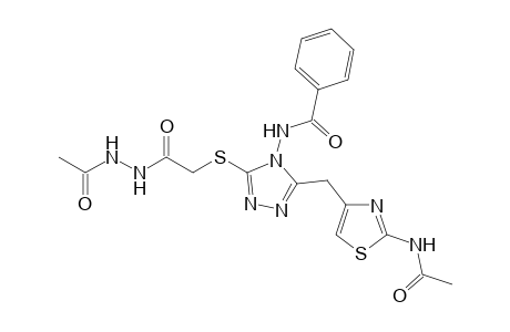 N-[3-{[2-(2-Acetylhydrazino)-2-oxoethyl]sulfanyl}-5-({2-[(acetyl)amino]-1,3-thiazol-4-yl}methyl)-4H-1,2,4-triazol-4-yl]benzamide