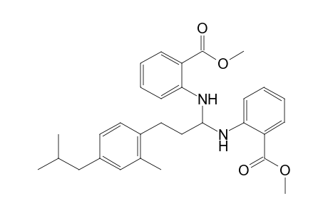 Dimethyl 2,2'-((3-(4-isobutyl-2-methylphenyl)propane-1,1-diyl)bis(azanediyl))-dibenzoate