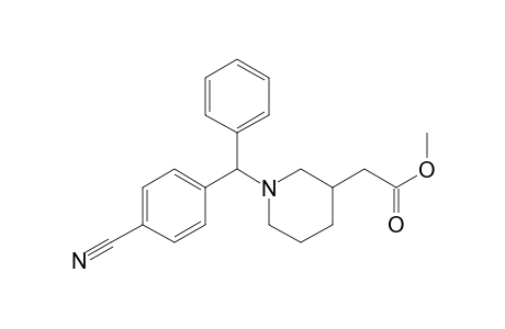 1-(p-Cyano-.alpha.phenylbenzyl)-3-(methoxycarbonylmethyl)piperidine