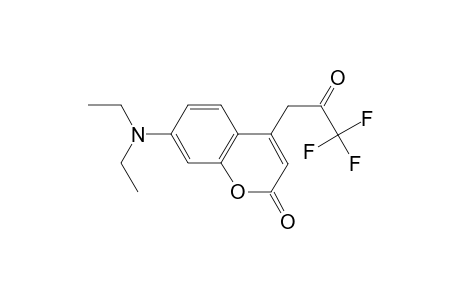 7-(diethylamino)-4-(3,3,3-trifluoro-2-oxopropyl)-2H-chromen-2-one