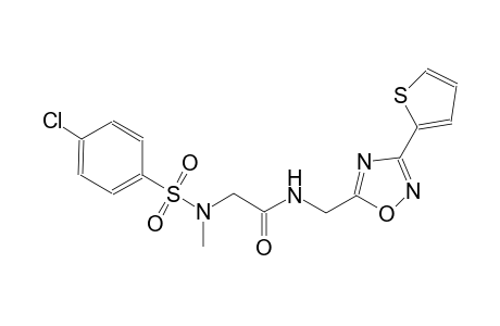 acetamide, 2-[[(4-chlorophenyl)sulfonyl]methylamino]-N-[[3-(2-thienyl)-1,2,4-oxadiazol-5-yl]methyl]-