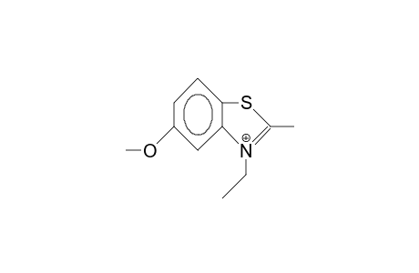 5-Methoxy-2-methyl-3-ethyl-benzothiazolium cation