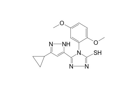 4H-[1,2,4]Triazole-3-thiol, 5-(5-cyclopropyl-2H-pyrazol-3-yl)-4-(2,5-dimethoxyphenyl)-