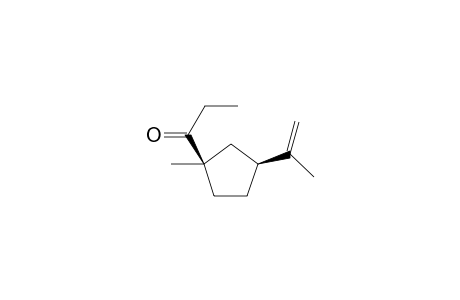 1-[(1R,3S)-1-Methyl-3-(1-methylethenyl)cyclopent-1-yl]propan-1-one