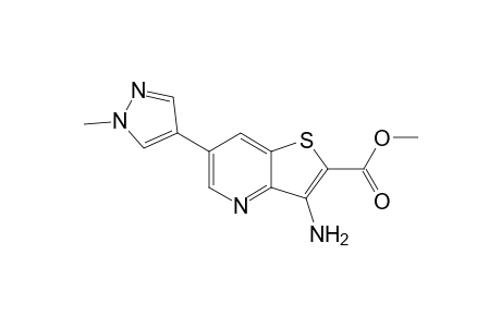 Methyl 3-amino-6-(1-methyl-1H-pyrazol-4-yl)thieno[3,2-b]pyridine-2-carboxylate