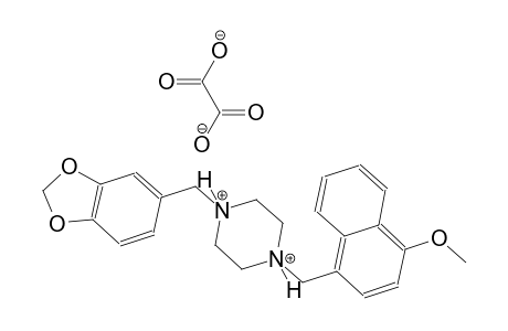 1-(1,3-benzodioxol-5-ylmethyl)-4-[(4-methoxy-1-naphthyl)methyl]piperazinediium oxalate