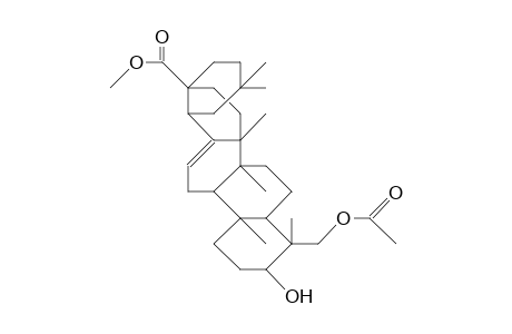 3.alpha.-Hydroxy-24-acetoxy-olean-12-en-28-oic-acid, methylester