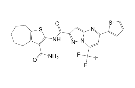 N-[3-(aminocarbonyl)-5,6,7,8-tetrahydro-4H-cyclohepta[b]thien-2-yl]-5-(2-thienyl)-7-(trifluoromethyl)pyrazolo[1,5-a]pyrimidine-2-carboxamide