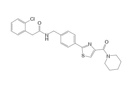 2-(2-Chlorophenyl)-N-(4-(4-(piperidine-1-carbonyl)thiazol-2-yl)benzyl)acetamide
