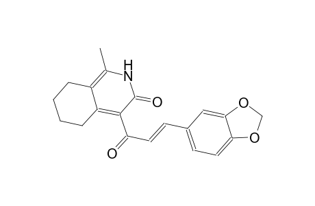 4-[(2E)-3-(1,3-benzodioxol-5-yl)-2-propenoyl]-1-methyl-5,6,7,8-tetrahydro-3(2H)-isoquinolinone
