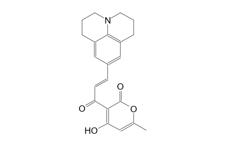 4-hydroxy-6-methyl-3-[(2E)-3-(2,3,6,7-tetrahydro-1H,5H-pyrido[3,2,1-ij]quinolin-9-yl)-2-propenoyl]-2H-pyran-2-one