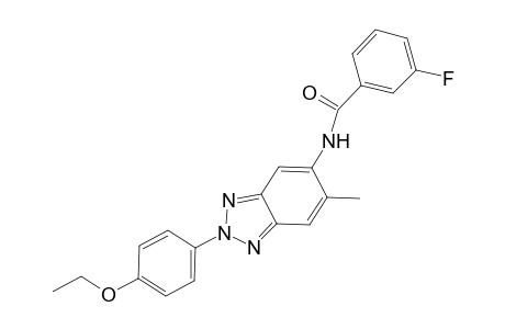 Benzamide, N-[2-(4-ethoxyphenyl)-6-methyl-2H-1,2,3-benzotriazol-5-yl]-3-fluoro-