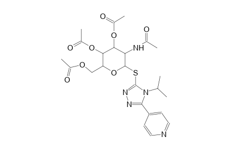 beta-D-glucopyranoside, 4-(1-methylethyl)-5-(4-pyridinyl)-4H-1,2,4-triazol-3-yl 2-(acetylamino)-2-deoxy-1-thio-, 3,4,6-triacetate
