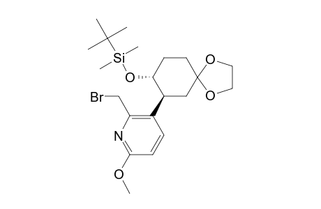 TRANS-4-TERT.-BUTYLDIMETHYLSILOXY-3-(6'-METHOXY-2'-BROMOMETHYL-3'-PYRIDYL)-CYCLOHEXAN-1-ONE_ETHYLENE_ACETAL