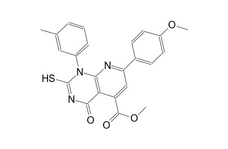 pyrido[2,3-d]pyrimidine-5-carboxylic acid, 1,4-dihydro-2-mercapto-7-(4-methoxyphenyl)-1-(3-methylphenyl)-4-oxo-, methyl ester